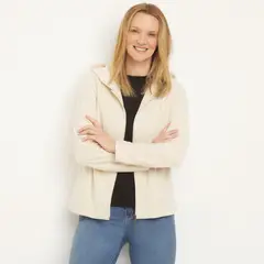 NEWPORT - Polerón Fleece Liso Mujer Con Gorro