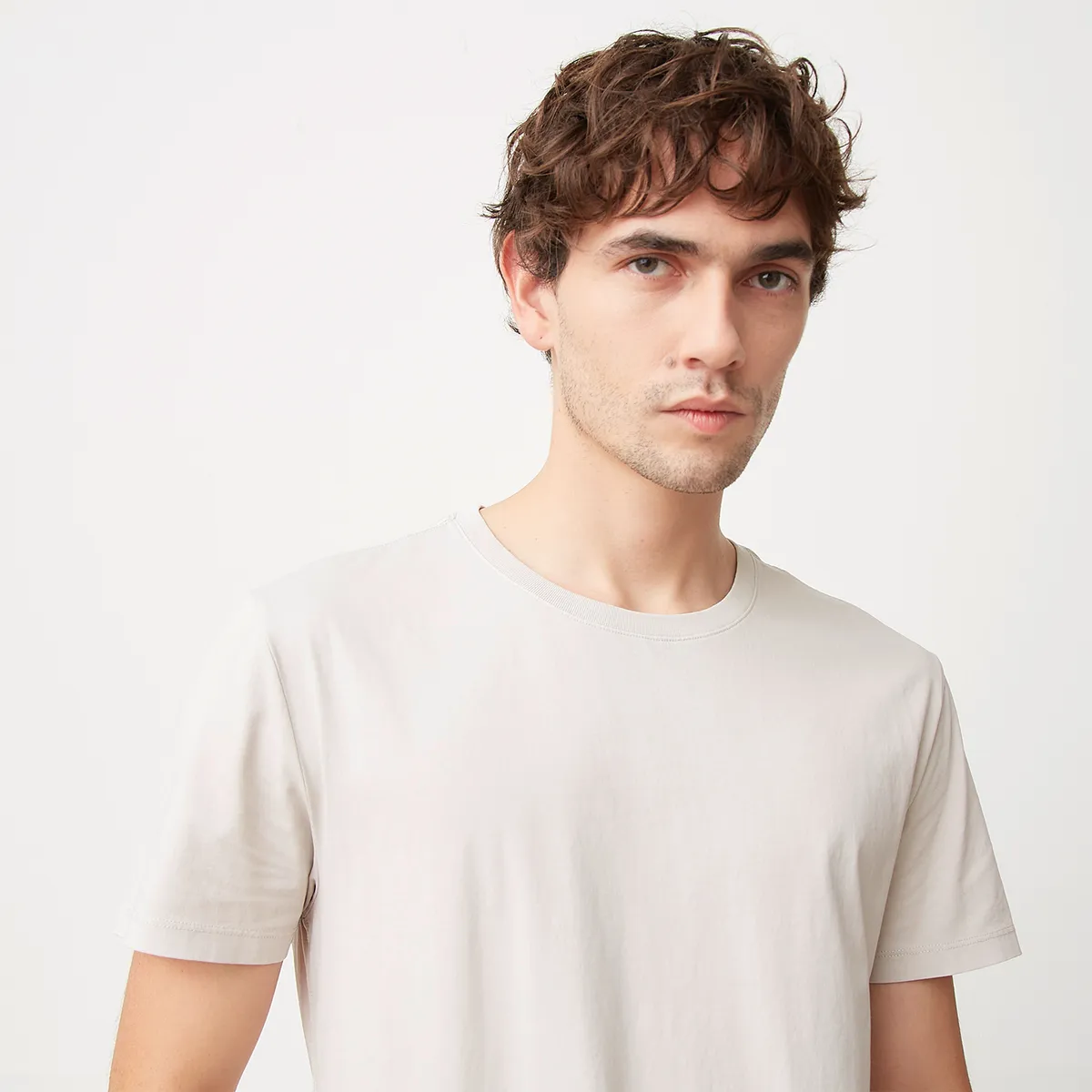 BASEMENT - Polera Manga Corta Cuello Redondo Basement Algodón Hombre