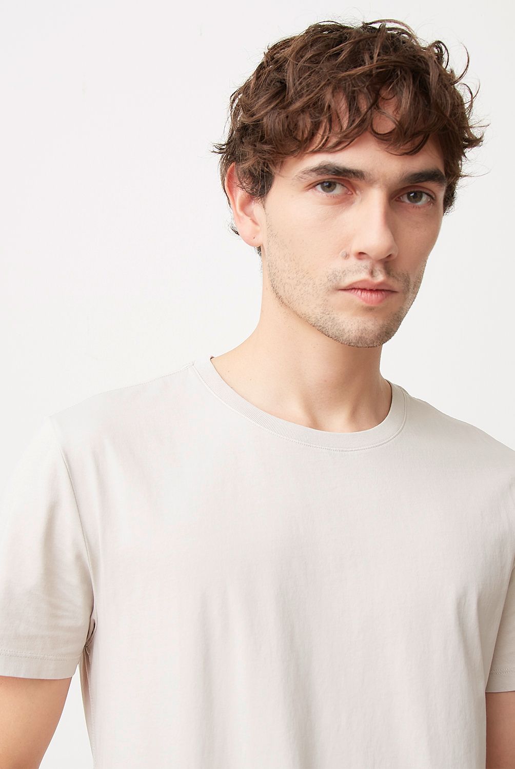 BASEMENT - Polera Manga Corta Cuello Redondo Basement Algodón Hombre