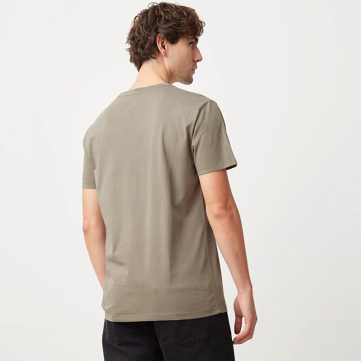 BASEMENT - Polera Manga Corta Cuello Redondo Basement Algodón Hombre