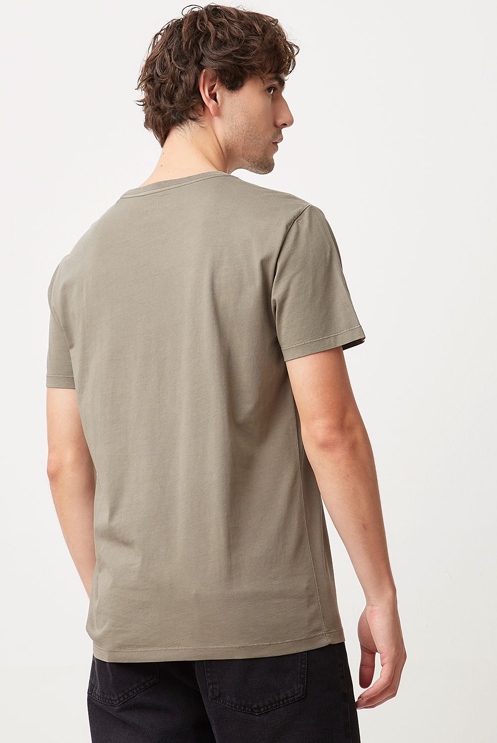 BASEMENT - Polera Manga Corta Cuello Redondo Basement Algodón Hombre
