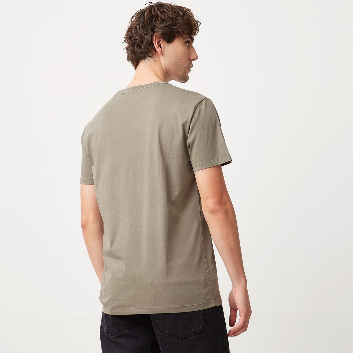 BASEMENT - Polera Manga Corta Cuello Redondo Basement Algodón Hombre