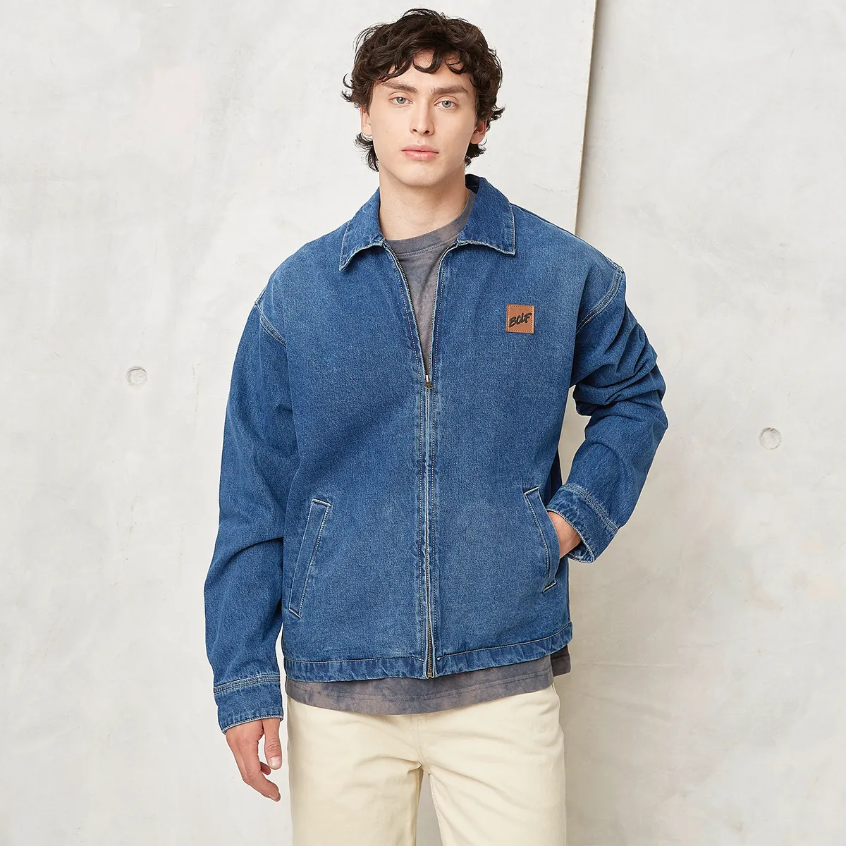 BEARCLIFF - Chaqueta De Jeans Hombre Bearcliff