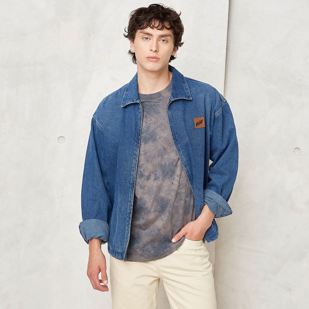 BEARCLIFF - Chaqueta De Jeans Hombre Bearcliff