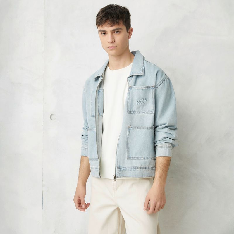 BEARCLIFF - Chaqueta De Jeans Hombre Bearcliff