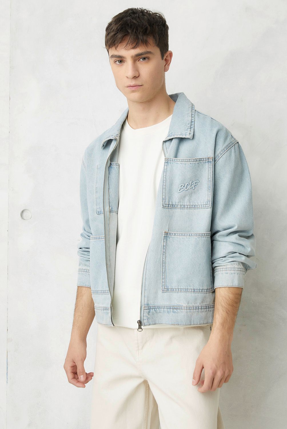 BEARCLIFF - Chaqueta De Jeans Hombre Bearcliff