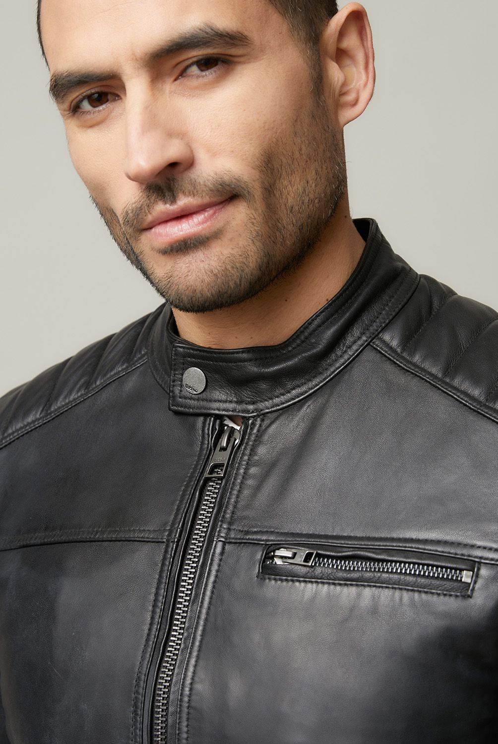 MOSSIMO - Chaqueta De Cuero Hombre Mossimo