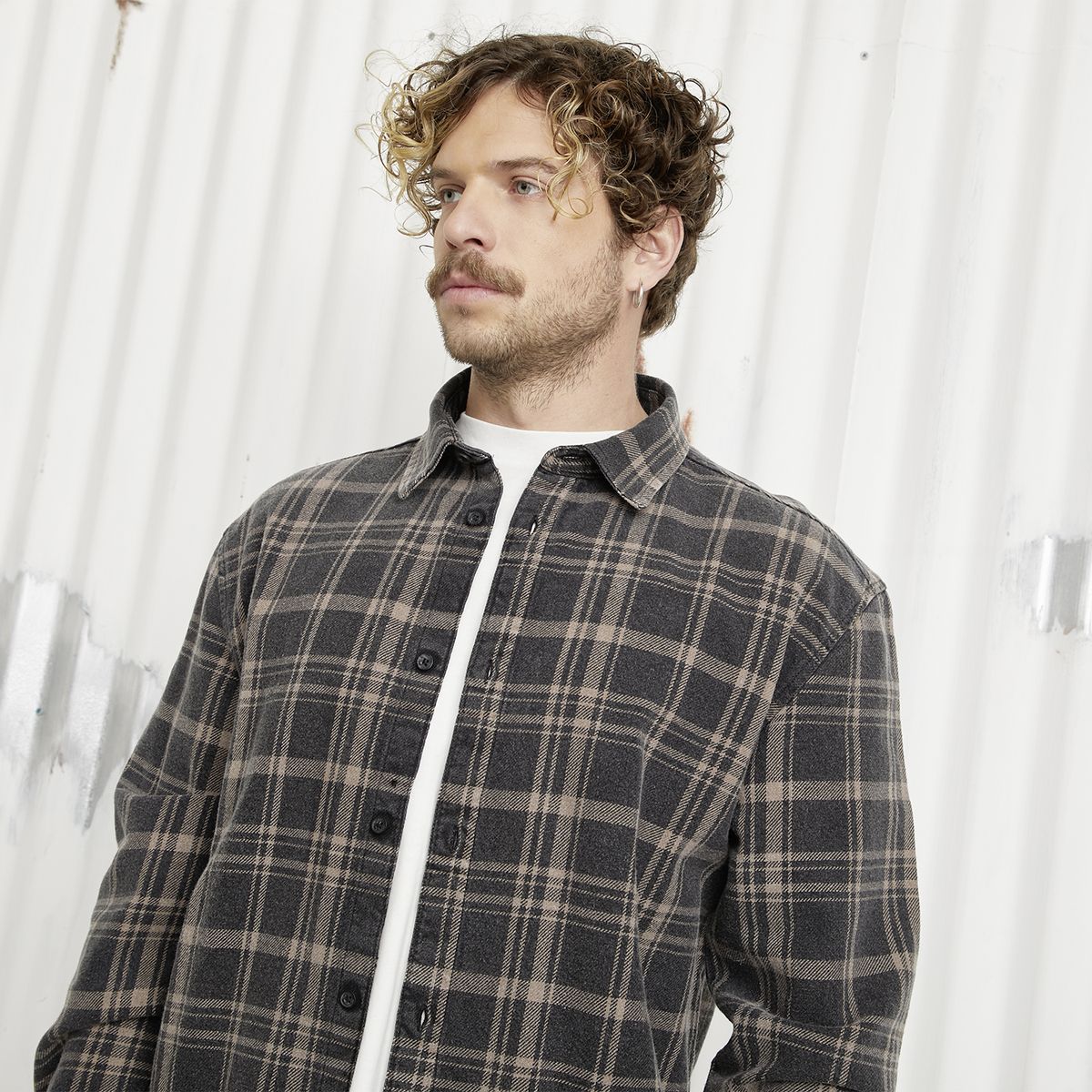 AMERICANINO - Camisa Casual Manga Larga Hombre Americanino