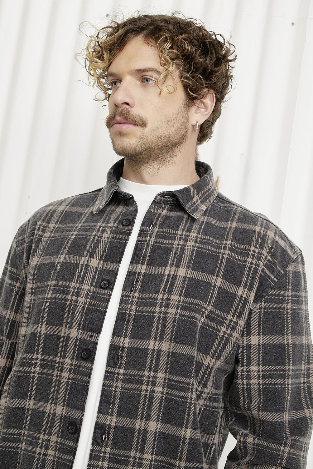 AMERICANINO - Camisa Casual Manga Larga Hombre Americanino