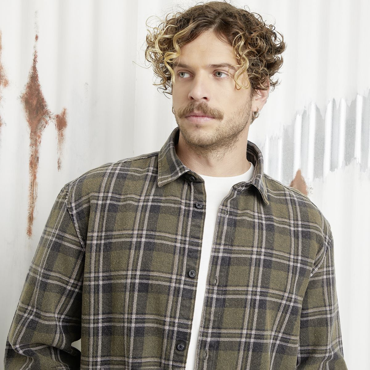 AMERICANINO - Camisa Casual Manga Larga Hombre Americanino