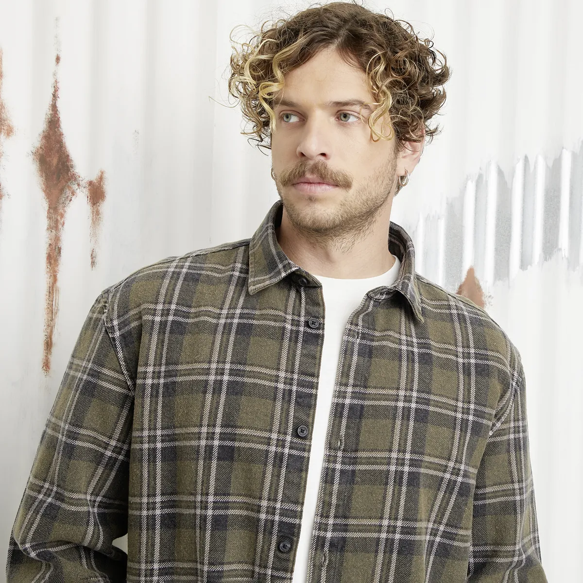 AMERICANINO - Camisa Casual Manga Larga Hombre Americanino