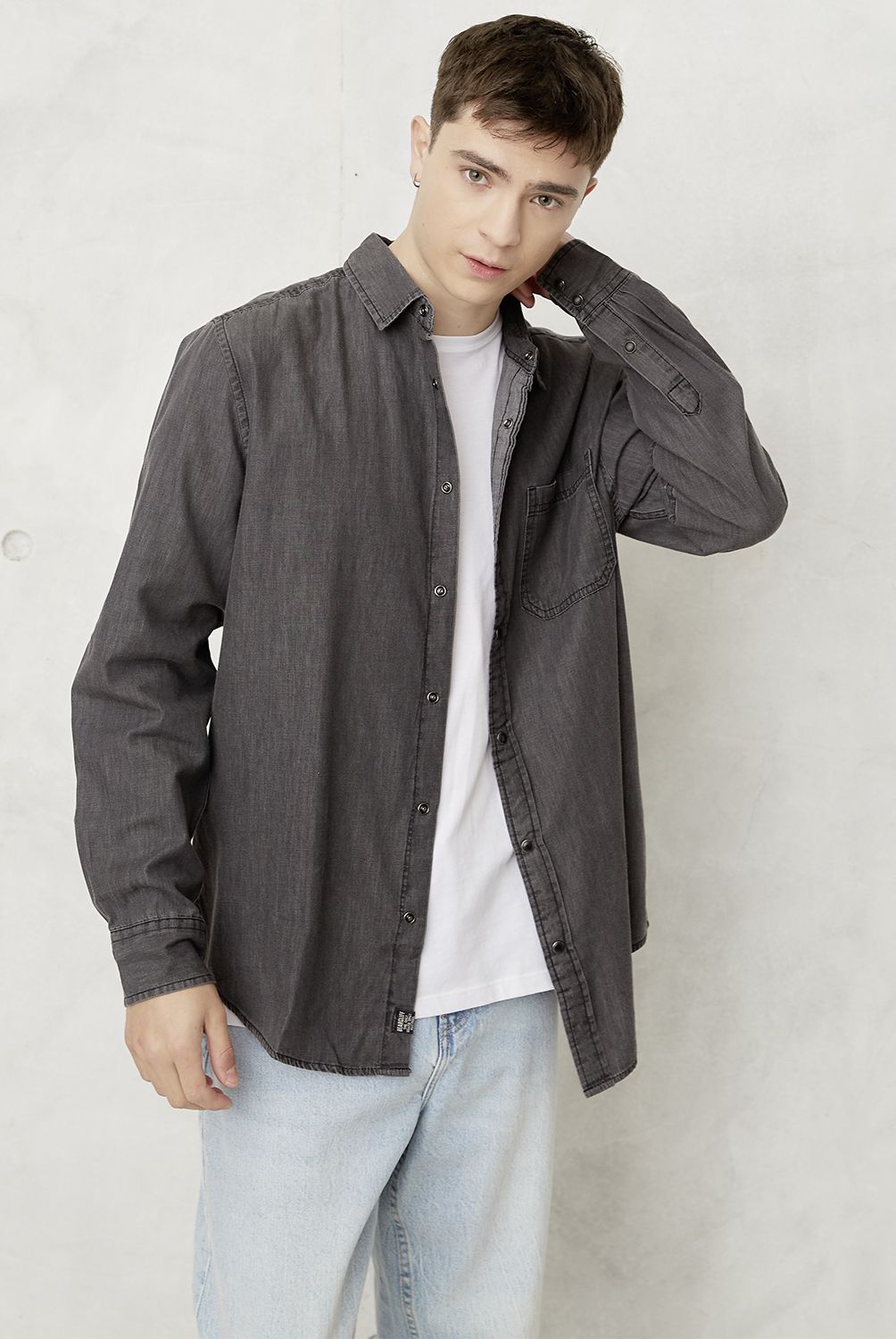 BEARCLIFF - Camisa Casual Manga Larga Hombre Bearcliff