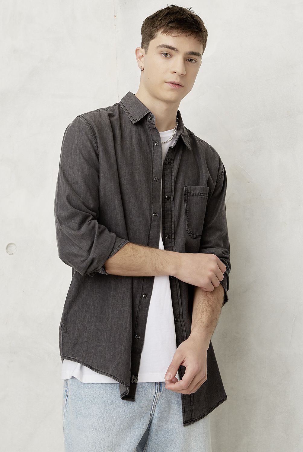 BEARCLIFF - Camisa Casual Manga Larga Hombre Bearcliff
