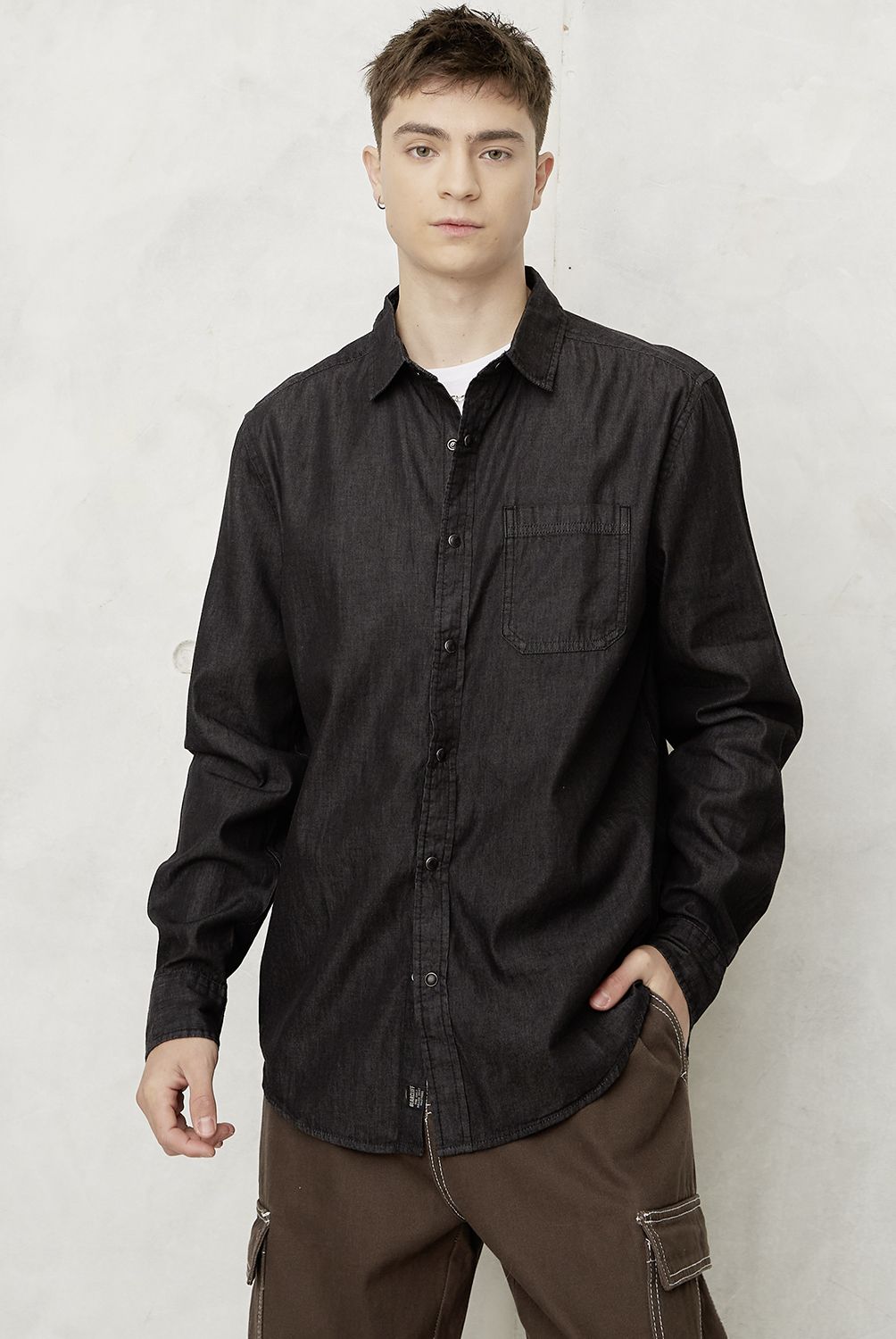 BEARCLIFF - Camisa Casual Manga Larga Hombre Bearcliff
