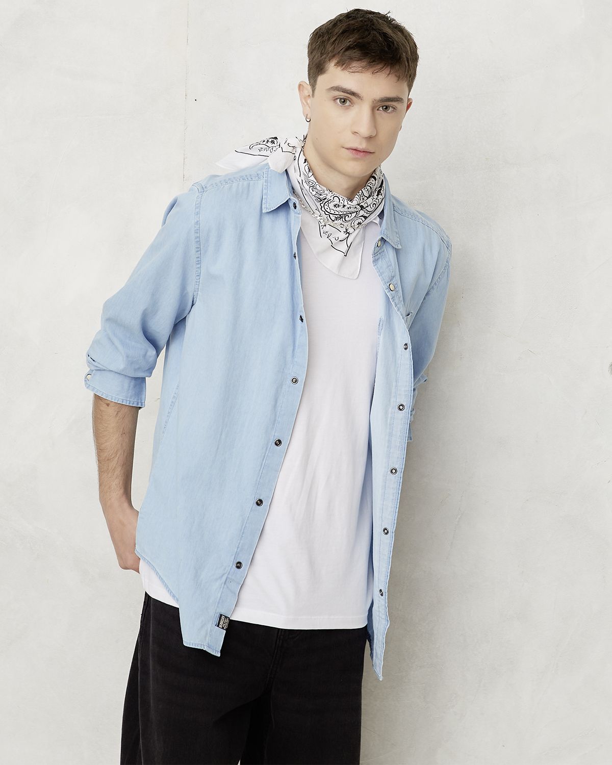 BEARCLIFF Camisa Casual Manga Larga Hombre Bearcliff