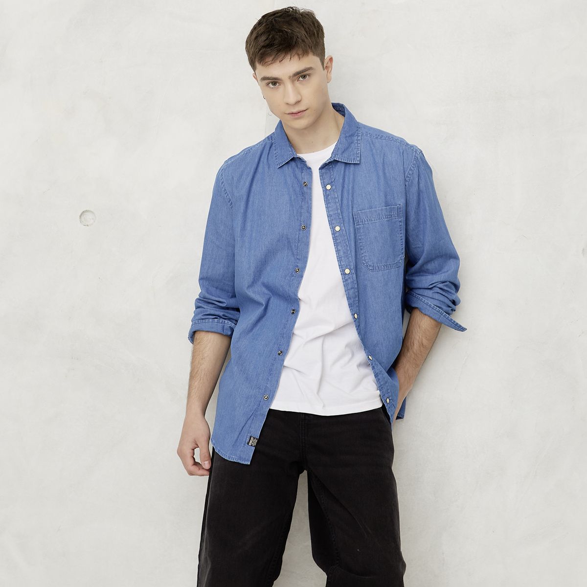 BEARCLIFF - Camisa Casual Manga Larga Hombre Bearcliff