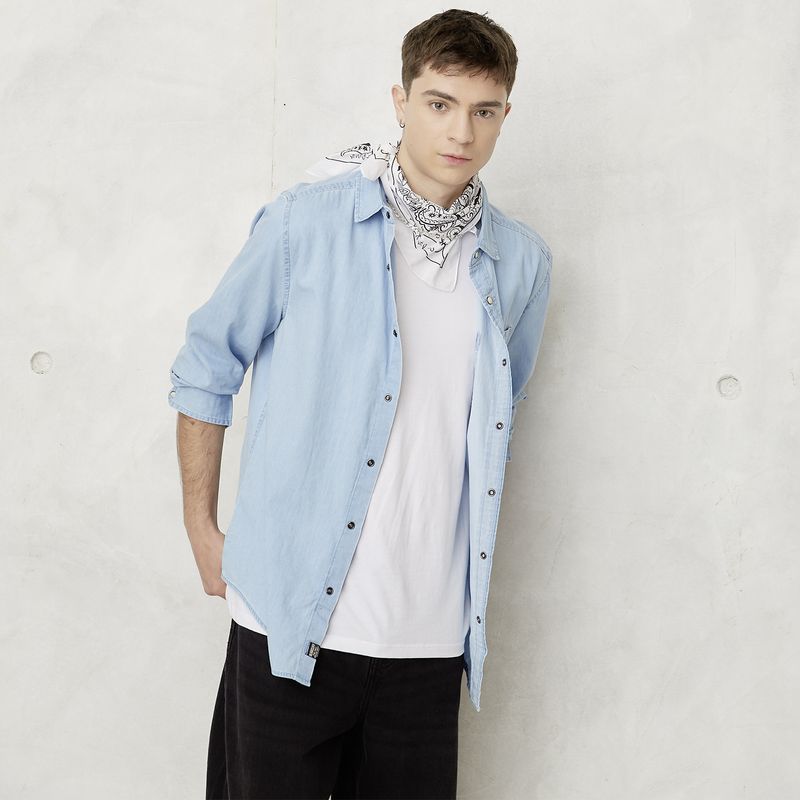 BEARCLIFF - Camisa Casual Manga Larga Hombre Bearcliff
