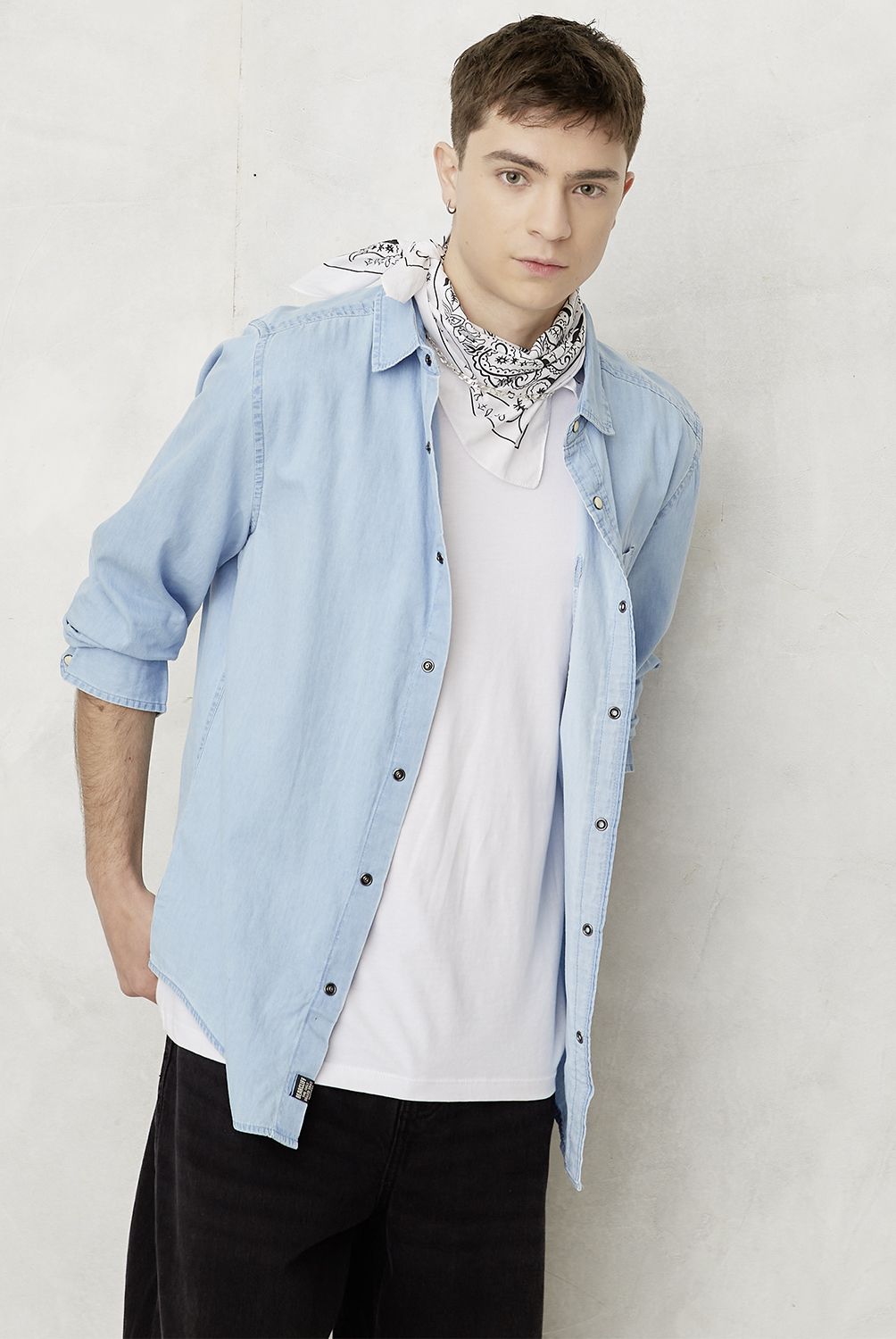 BEARCLIFF - Camisa Casual Manga Larga Hombre Bearcliff
