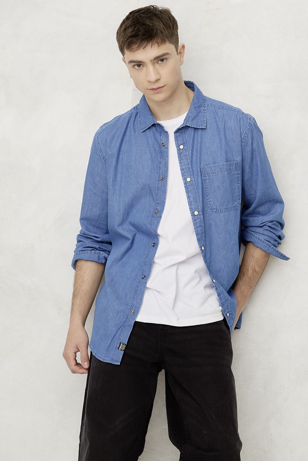 BEARCLIFF - Camisa Casual Manga Larga Hombre Bearcliff
