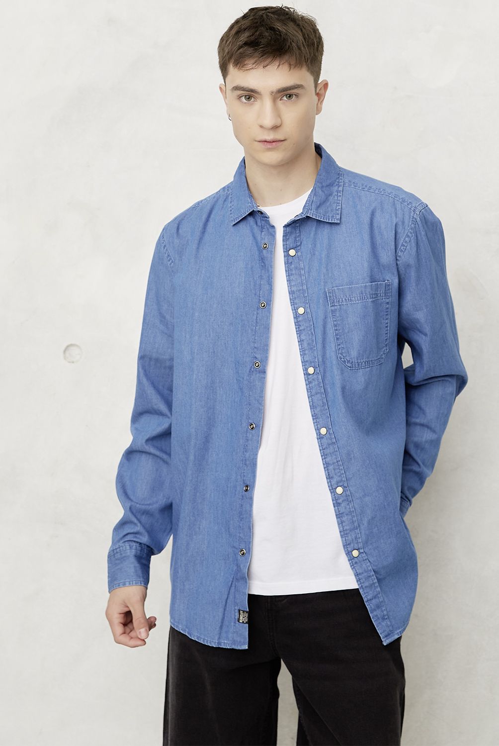 BEARCLIFF - Camisa Casual Manga Larga Hombre Bearcliff