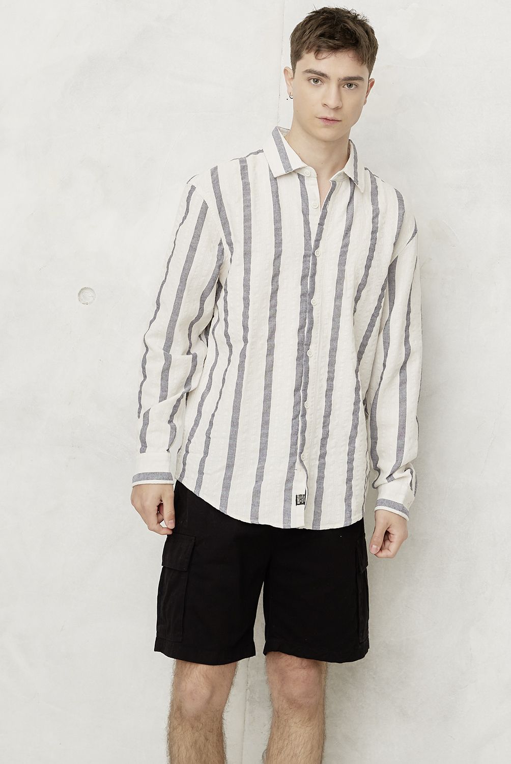 BEARCLIFF - Camisa Casual Manga Larga Hombre Bearcliff