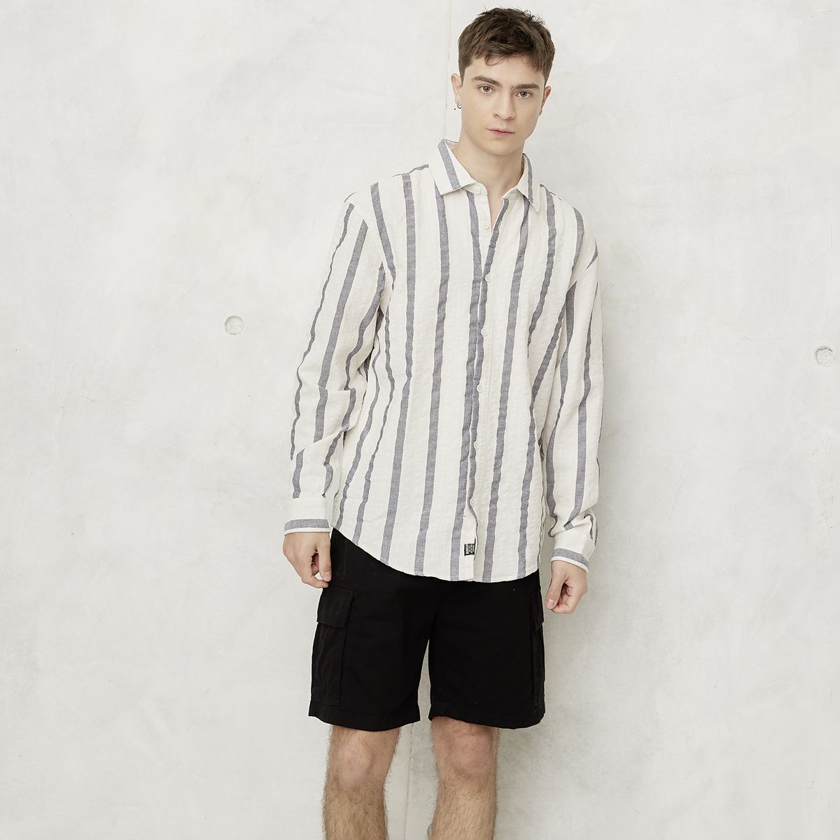 BEARCLIFF - Camisa Casual Manga Larga Hombre Bearcliff