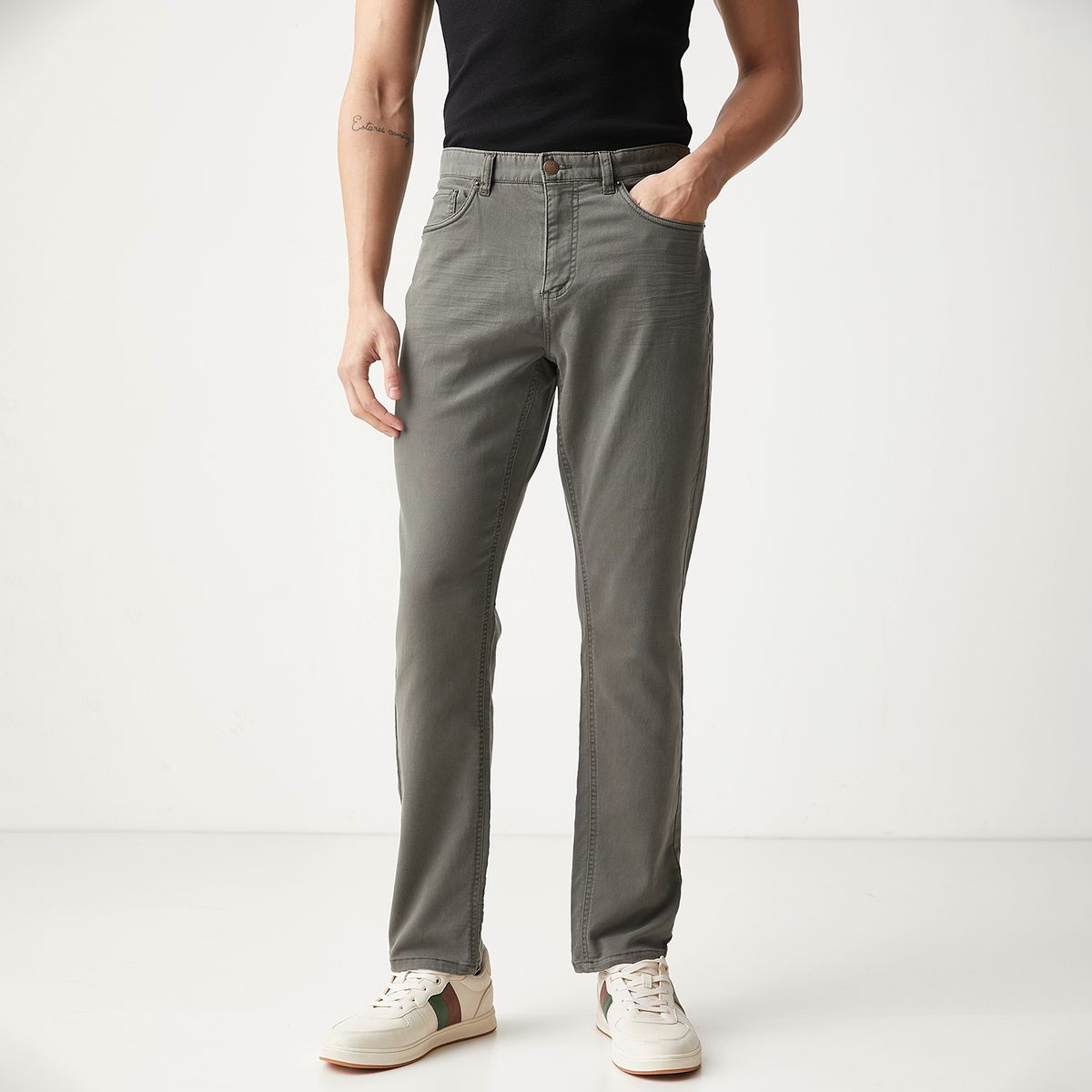 BASEMENT - Pantalón 5 Bolsillos Slim Hombre Basement