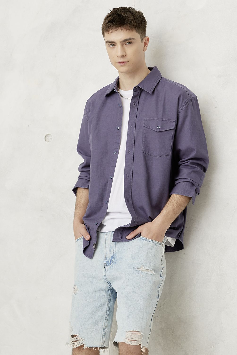 BEARCLIFF - Camisa Casual Manga Larga Hombre Bearcliff
