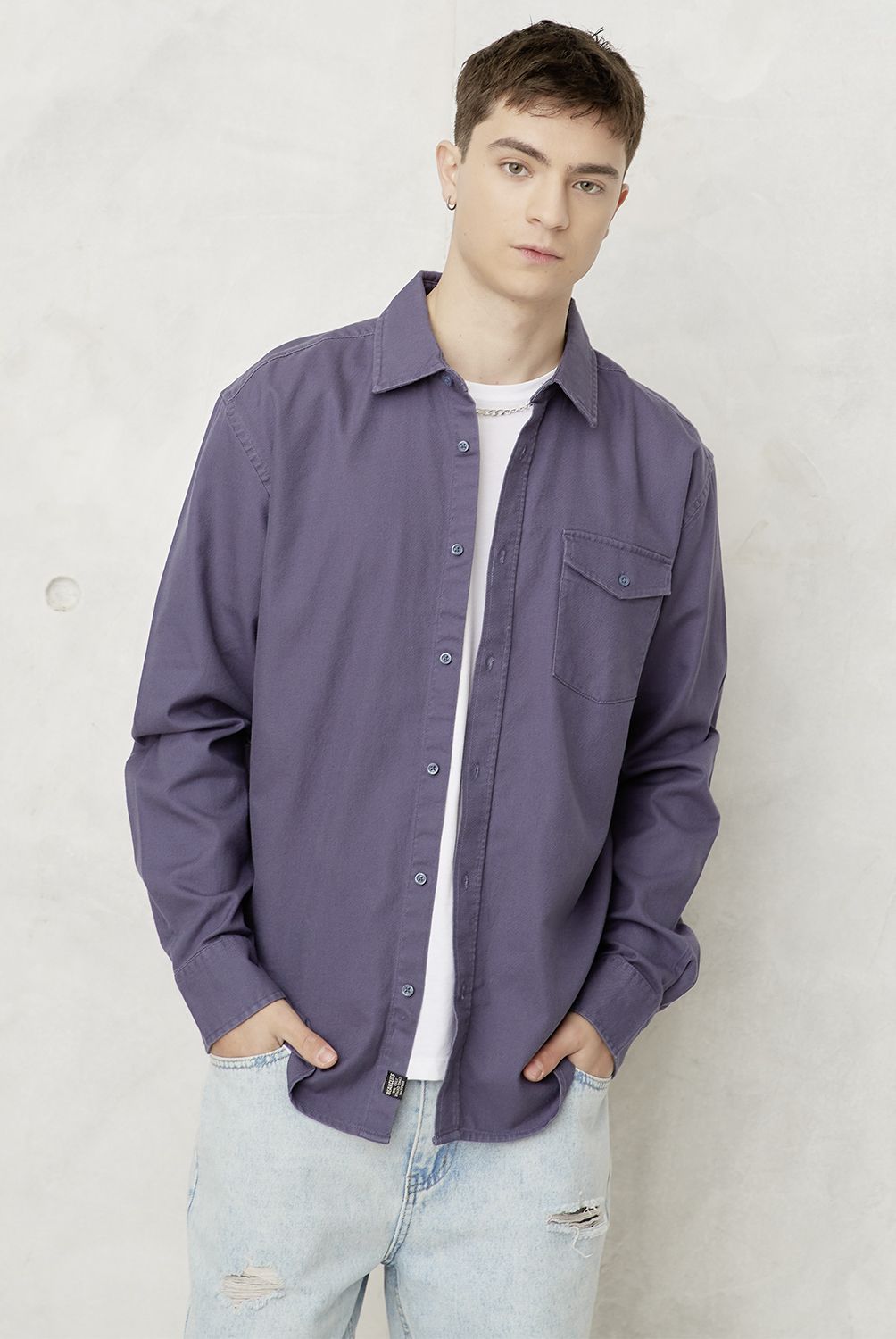 BEARCLIFF - Camisa Casual Manga Larga Hombre Bearcliff