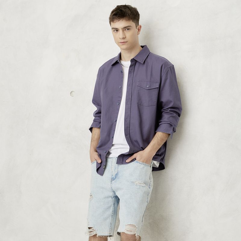 BEARCLIFF - Camisa Casual Manga Larga Hombre Bearcliff