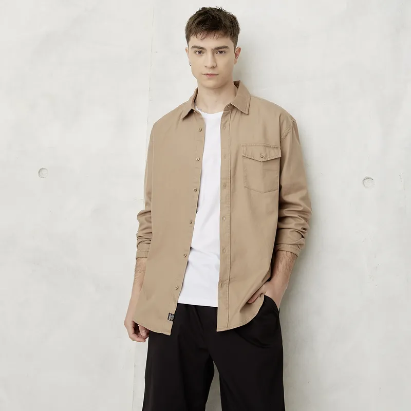 BEARCLIFF - Camisa Casual Manga Larga Hombre Bearcliff