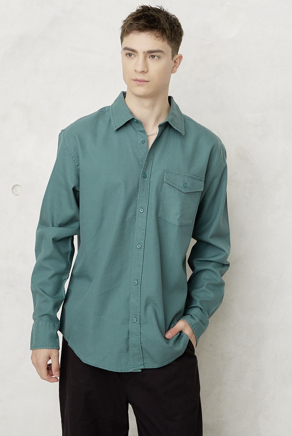 BEARCLIFF - Camisa Casual Manga Larga Hombre Bearcliff