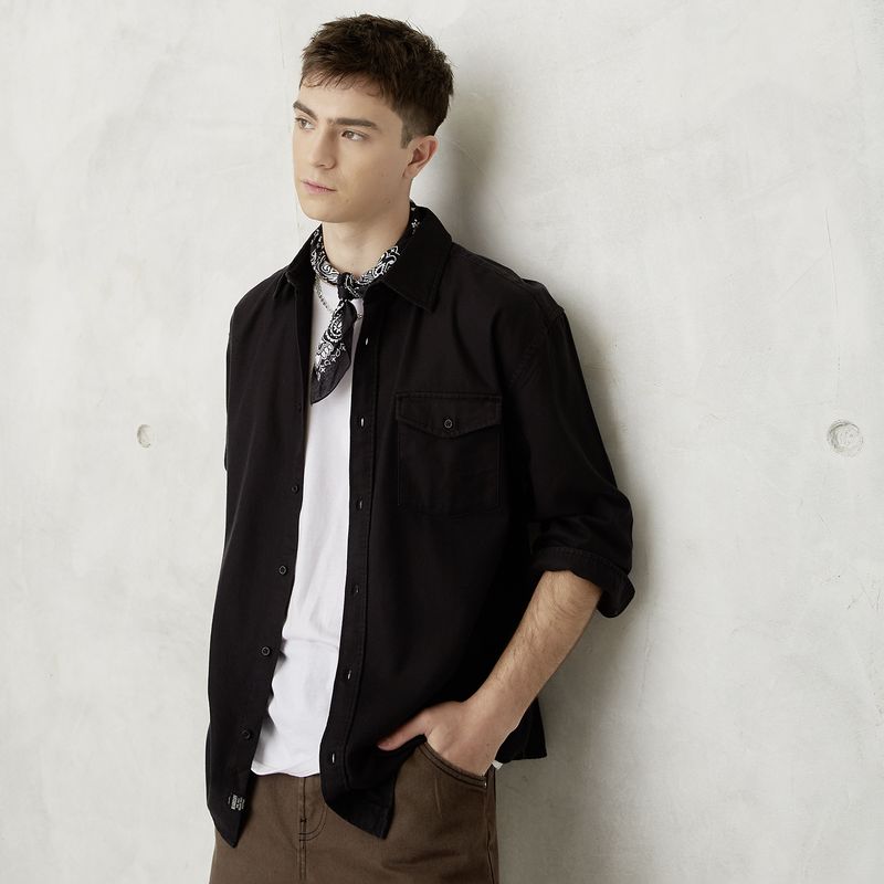 BEARCLIFF - Camisa Casual Manga Larga Hombre Bearcliff