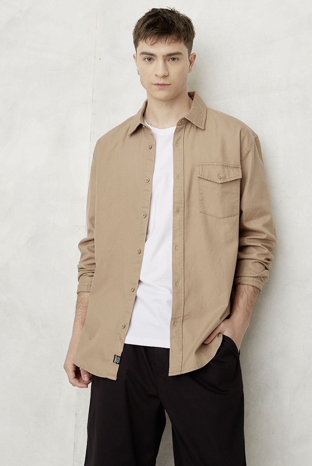 BEARCLIFF - Camisa Casual Manga Larga Hombre Bearcliff
