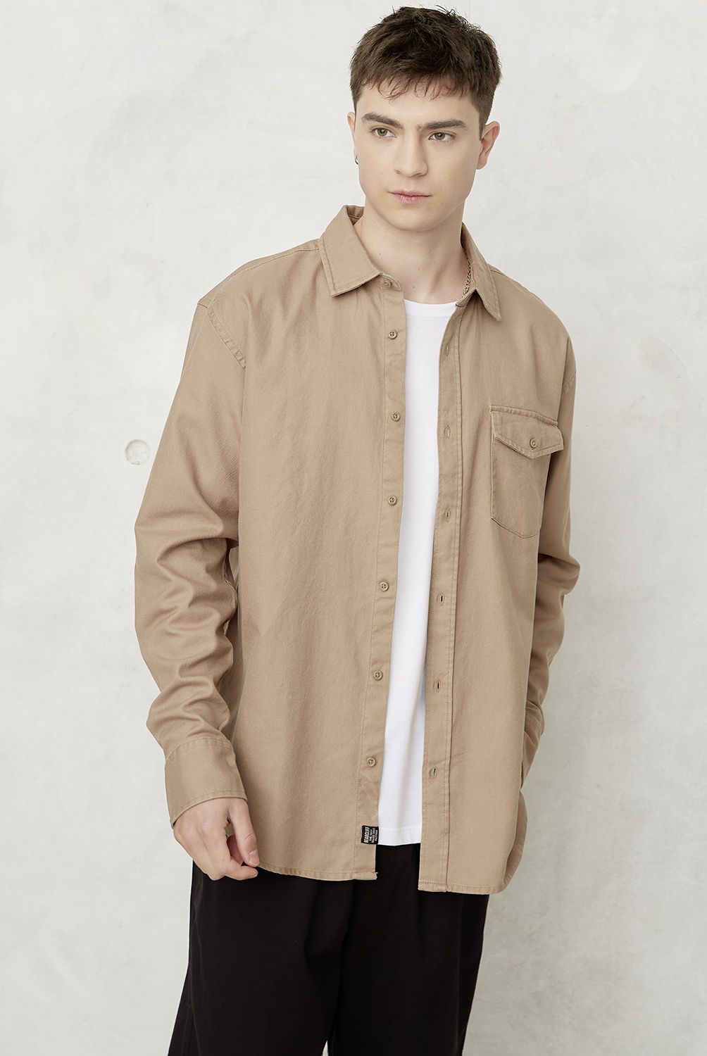 BEARCLIFF - Camisa Casual Manga Larga Hombre Bearcliff