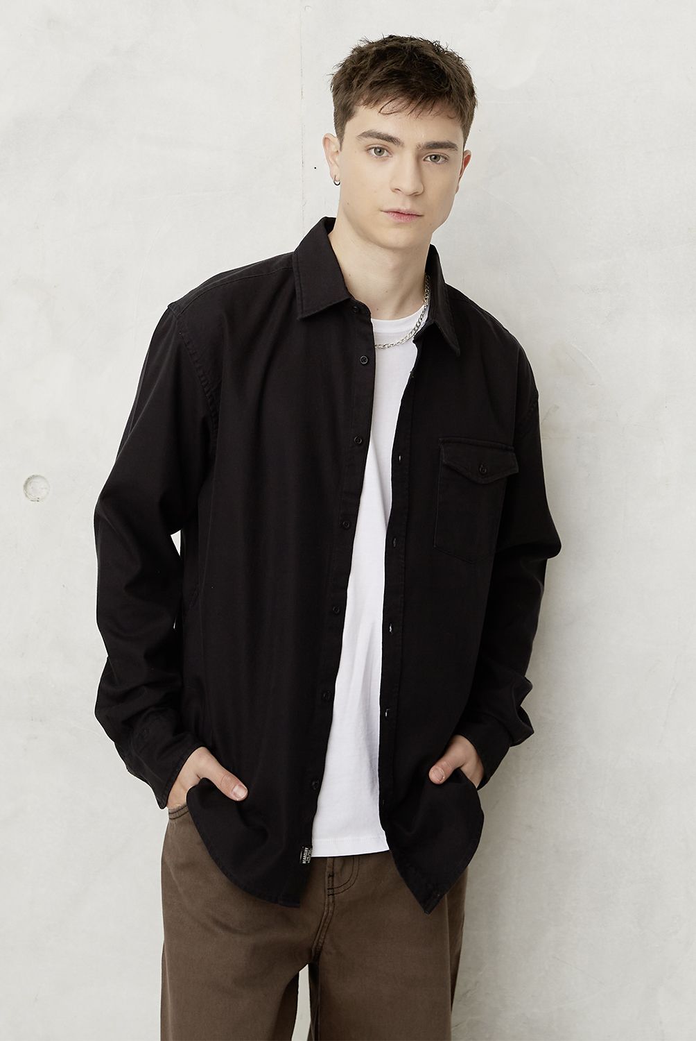 BEARCLIFF - Camisa Casual Manga Larga Hombre Bearcliff