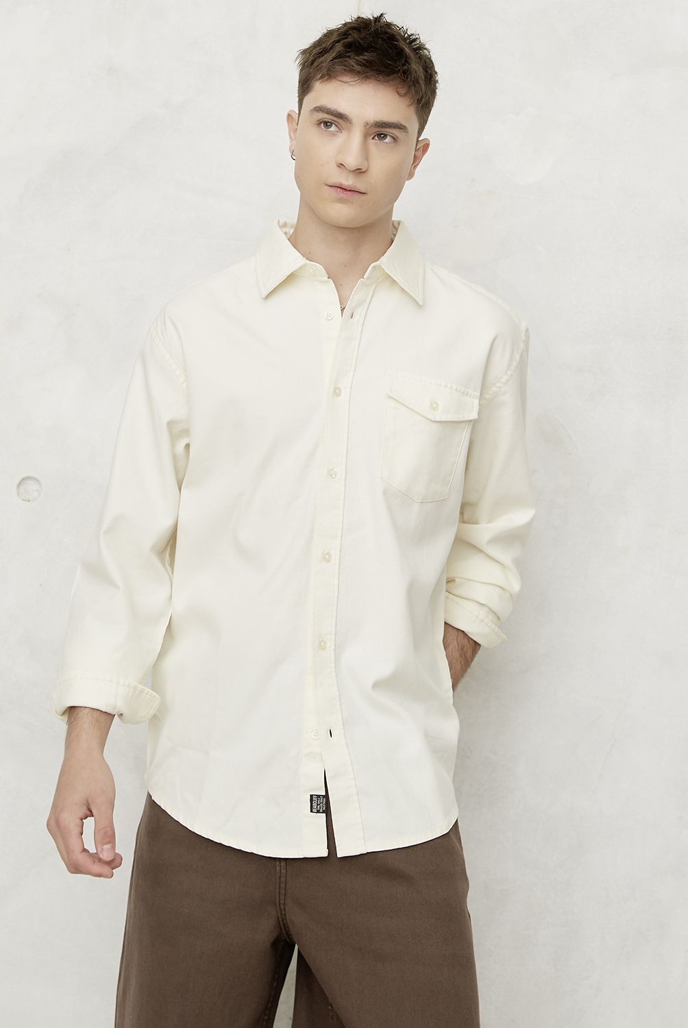 BEARCLIFF - Camisa Casual Manga Larga Hombre Bearcliff