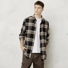 BEARCLIFF - Camisa Casual Manga Larga Hombre