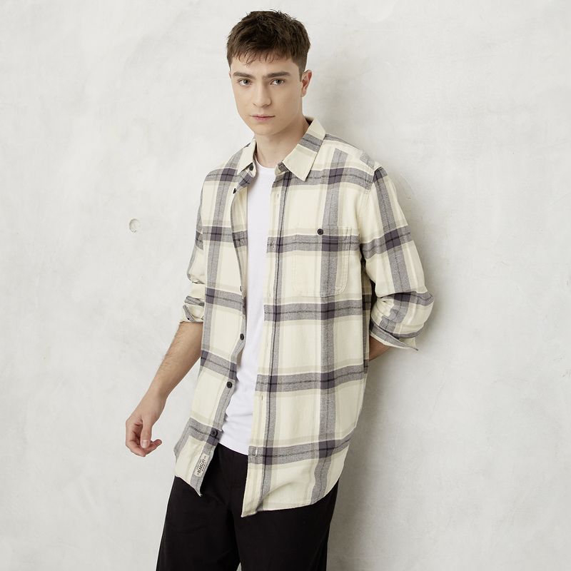 BEARCLIFF - Camisa Casual Manga Larga Hombre Bearcliff