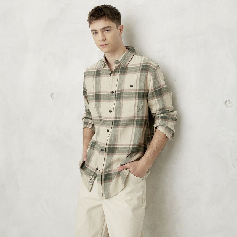 BEARCLIFF - Camisa Casual Manga Larga Hombre Bearcliff