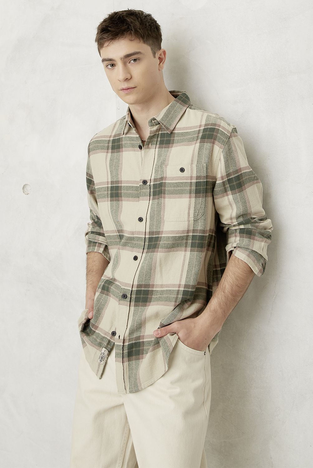 BEARCLIFF - Camisa Casual Manga Larga Hombre Bearcliff