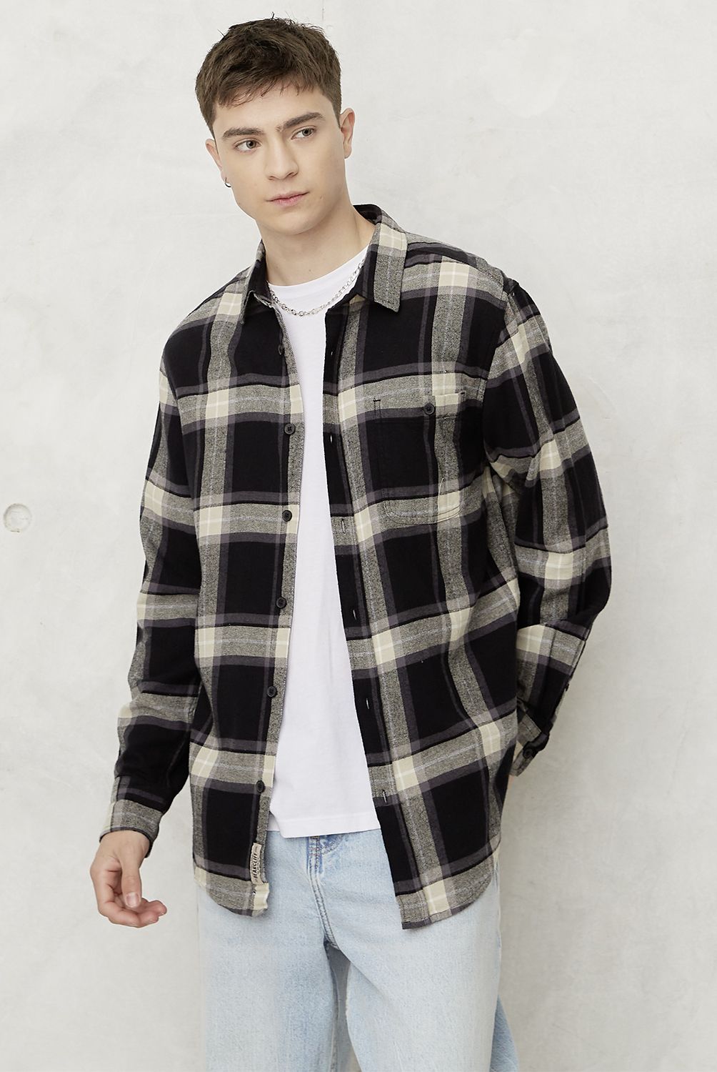 BEARCLIFF - Camisa Casual Manga Larga Hombre Bearcliff