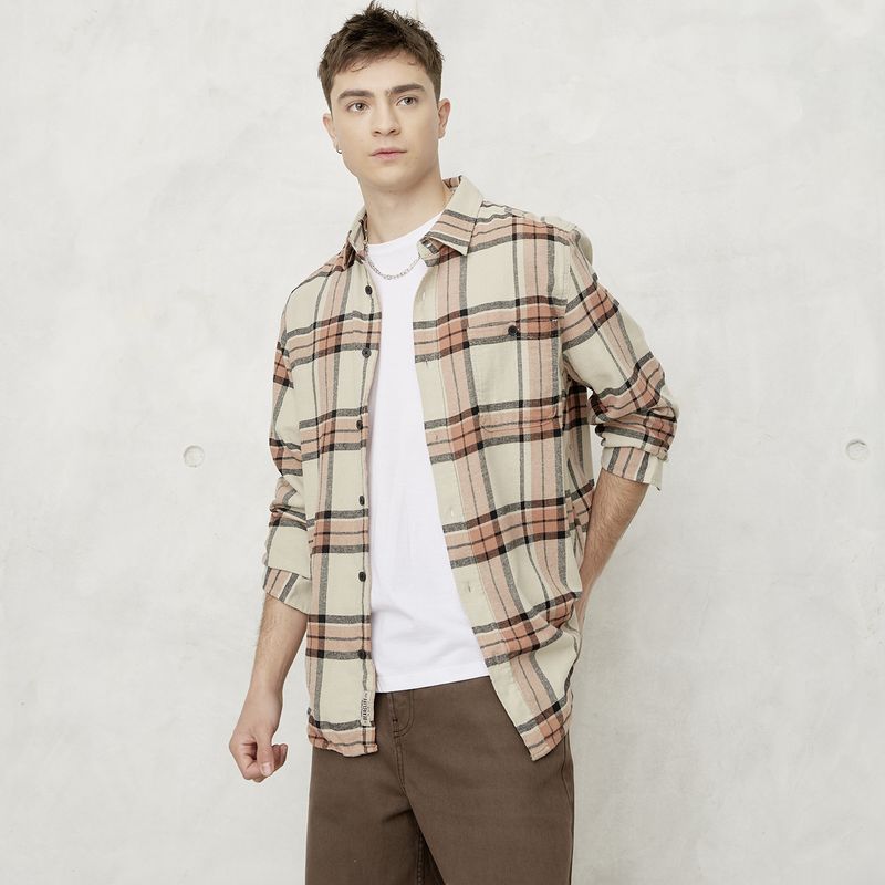 BEARCLIFF - Camisa Casual Manga Larga Hombre Bearcliff