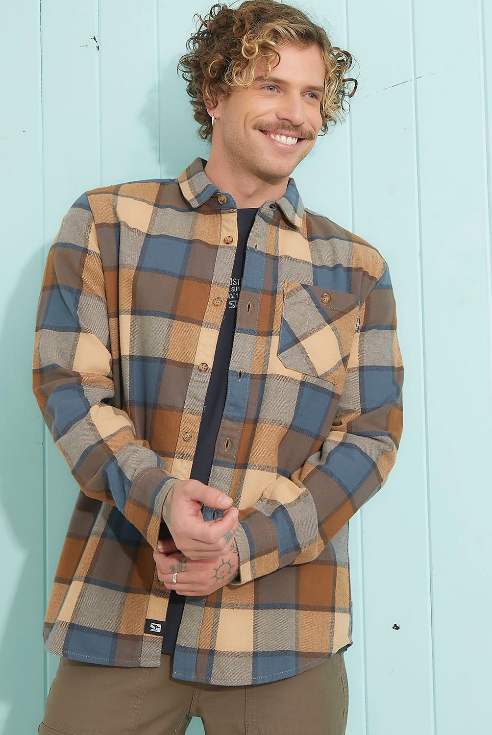 DOO AUSTRALIA - Camisa Casual Manga Larga Hombre Doo Australia