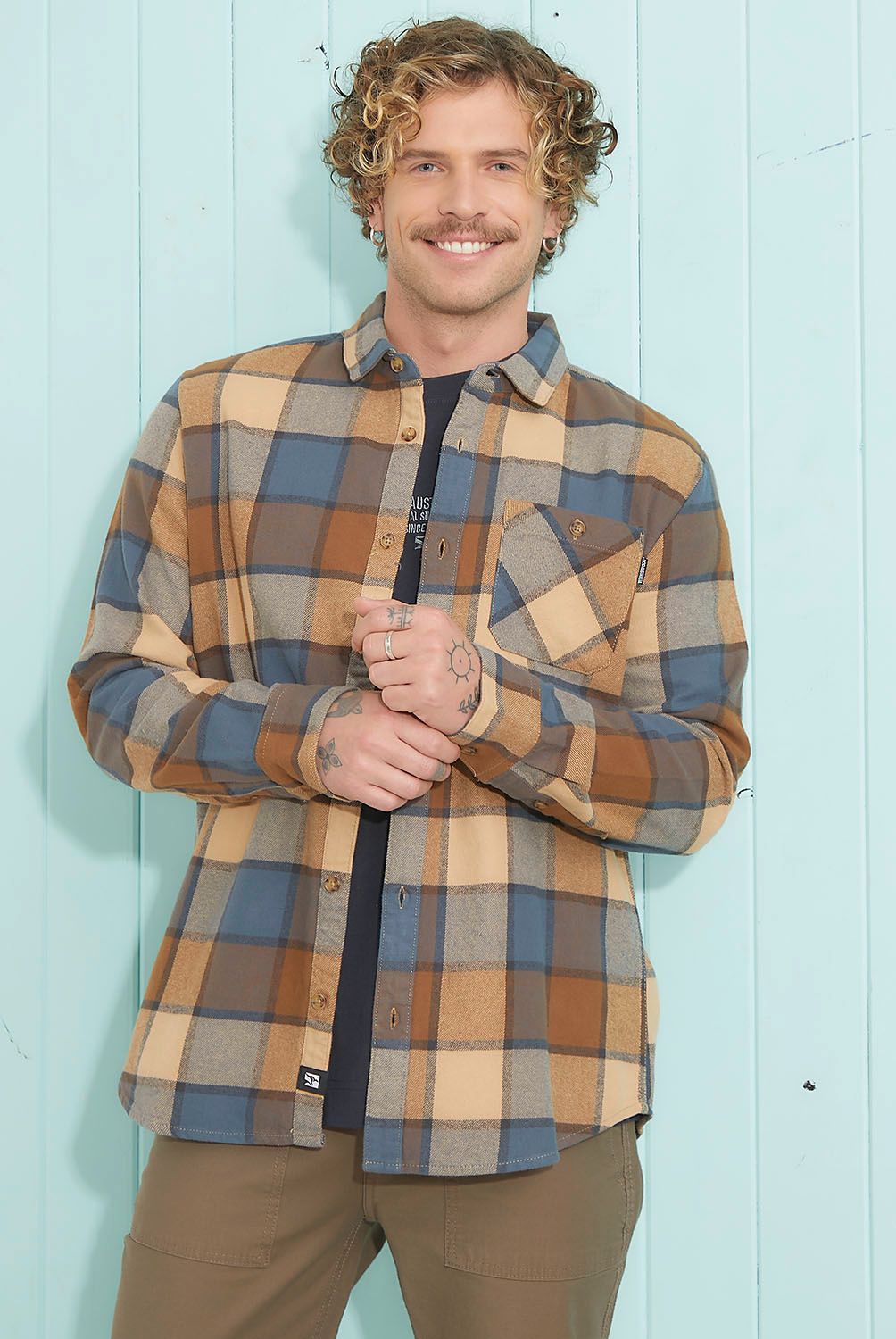 DOO AUSTRALIA - Camisa Casual Manga Larga Hombre Doo Australia