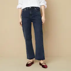 UNIVERSITY CLUB - Jeans Straight Tiro Alto Mujer