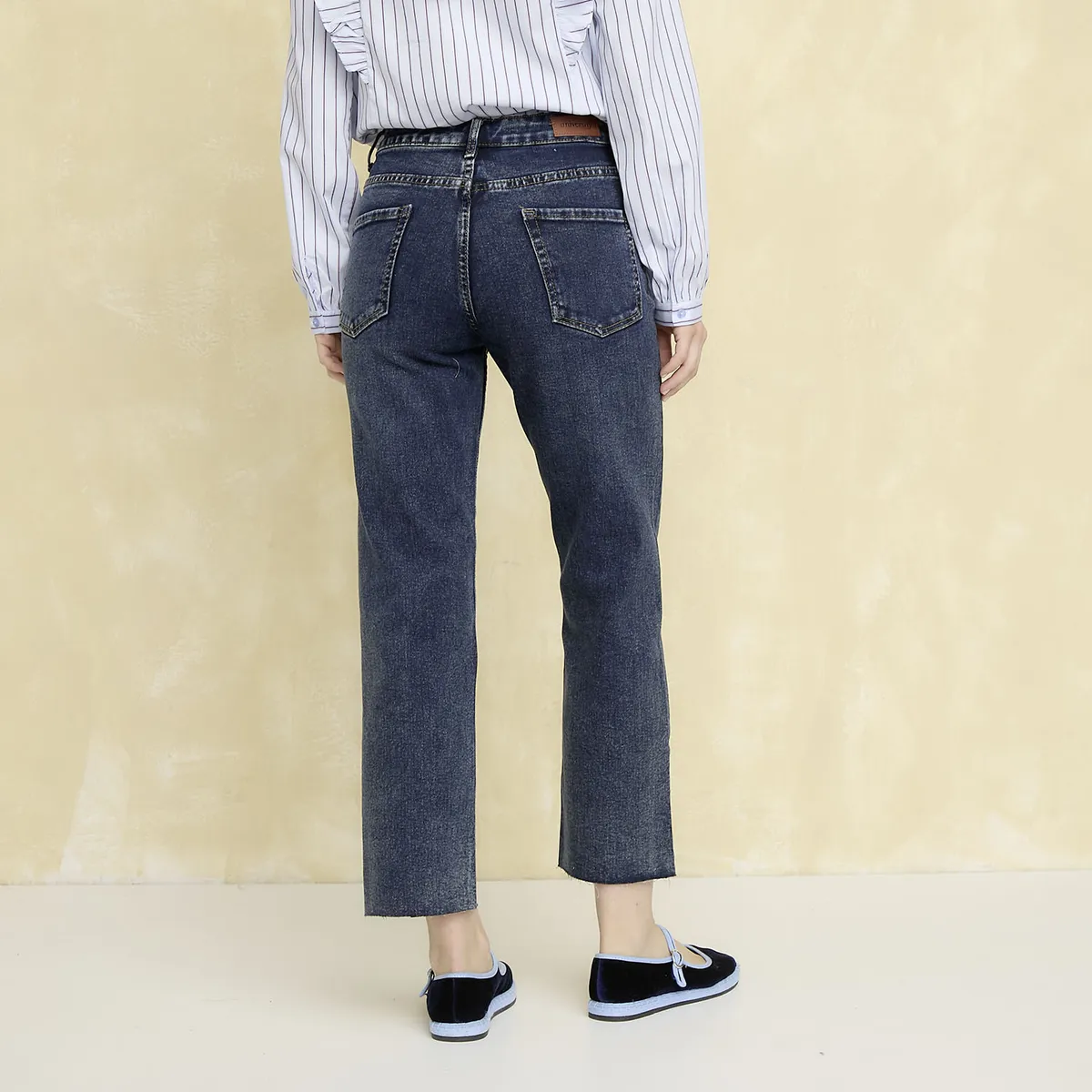 UNIVERSITY CLUB - Jeans Straight Tiro Alto Mujer University Club