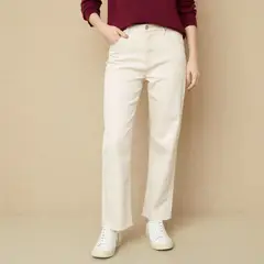 UNIVERSITY CLUB - Jeans Straight Tiro Alto Mujer