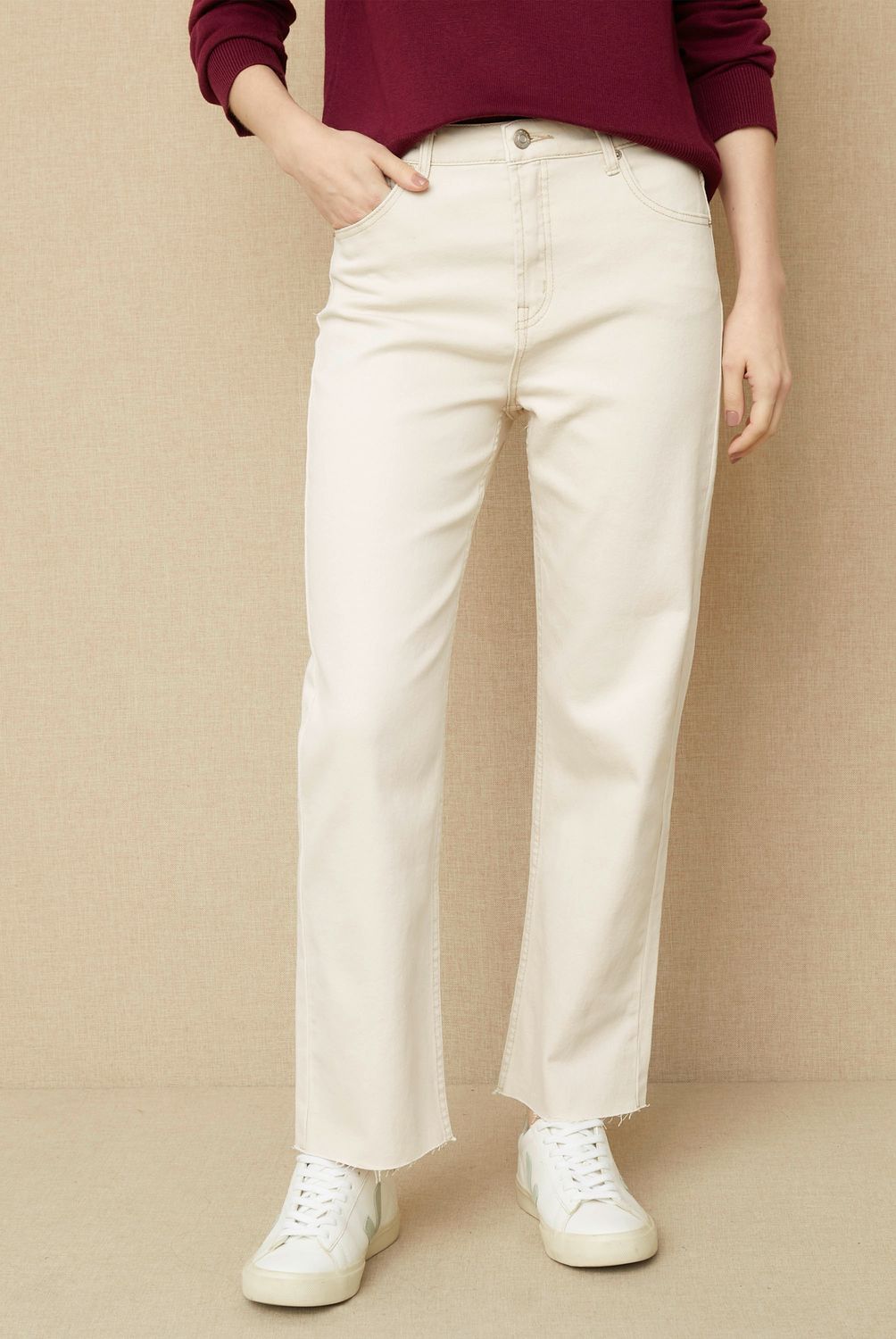 UNIVERSITY CLUB - Jeans Straight Tiro Alto Mujer University Club