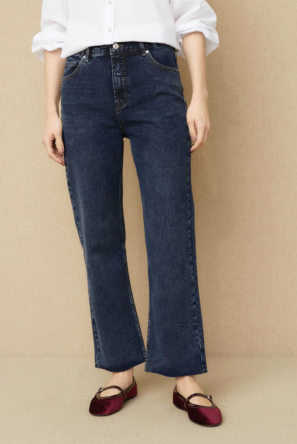 UNIVERSITY CLUB - Jeans Straight Tiro Alto Mujer University Club